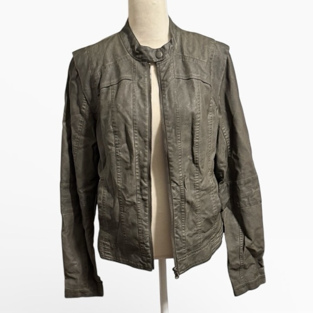 MAURICES Faux leather punk jacket size medium